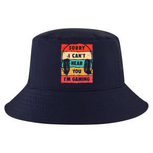 Funny Gamer Sorry I Can't Hear You I'm Gaming Cool Comfort Performance Bucket Hat