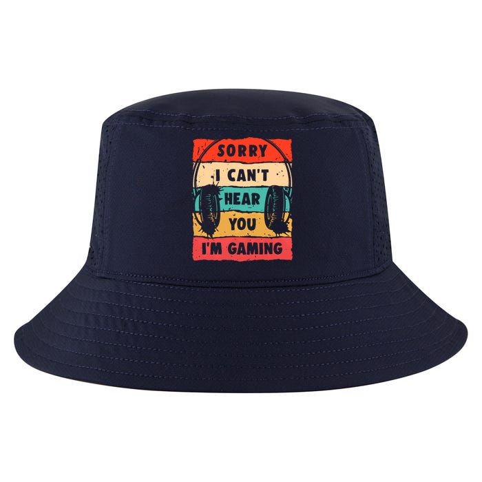 Funny Gamer Sorry I Can't Hear You I'm Gaming Cool Comfort Performance Bucket Hat