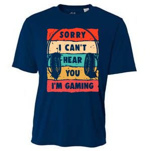 Funny Gamer Sorry I Can't Hear You I'm Gaming Cooling Performance Crew T-Shirt