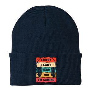 Funny Gamer Sorry I Can't Hear You I'm Gaming Knit Cap Winter Beanie