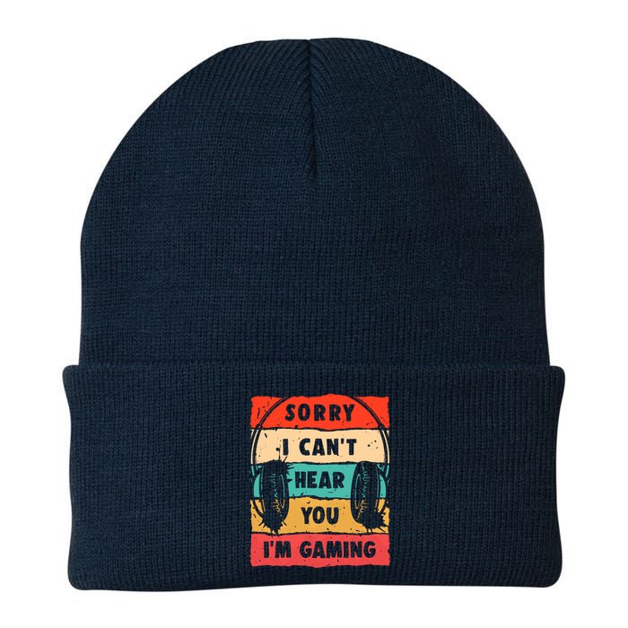 Funny Gamer Sorry I Can't Hear You I'm Gaming Knit Cap Winter Beanie