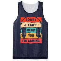 Funny Gamer Sorry I Can't Hear You I'm Gaming Mesh Reversible Basketball Jersey Tank