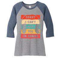 Funny Gamer Sorry I Can't Hear You I'm Gaming Women's Tri-Blend 3/4-Sleeve Raglan Shirt