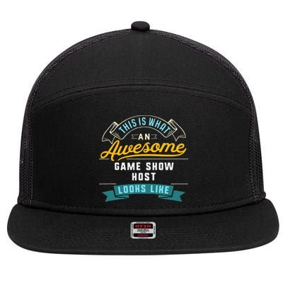 Funny Game Show Host Awesome Job Occupation Graduation 7 Panel Mesh Trucker Snapback Hat