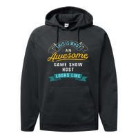 Funny Game Show Host Awesome Job Occupation Graduation Performance Fleece Hoodie