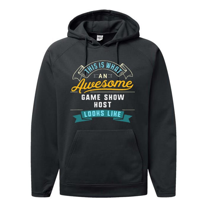 Funny Game Show Host Awesome Job Occupation Graduation Performance Fleece Hoodie