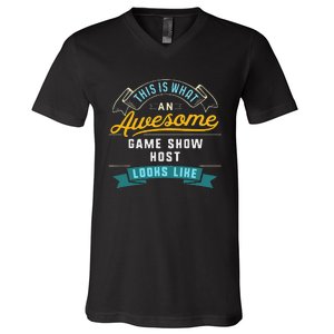 Funny Game Show Host Awesome Job Occupation Graduation V-Neck T-Shirt