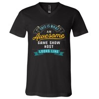 Funny Game Show Host Awesome Job Occupation Graduation V-Neck T-Shirt