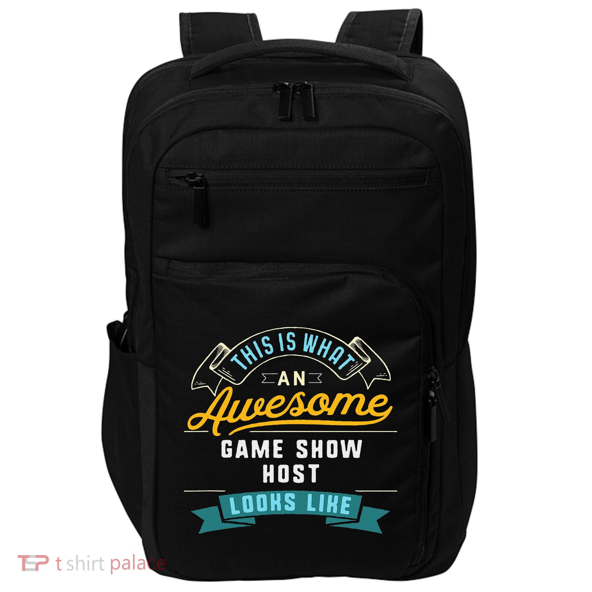Funny Game Show Host Awesome Job Occupation Graduation Impact Tech Backpack