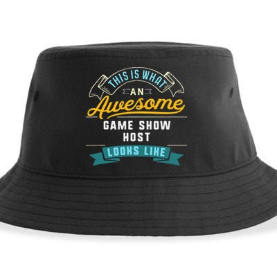 Funny Game Show Host Awesome Job Occupation Graduation Sustainable Bucket Hat