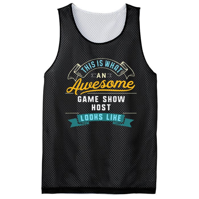 Funny Game Show Host Awesome Job Occupation Graduation Mesh Reversible Basketball Jersey Tank