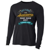 Funny Game Show Host Awesome Job Occupation Graduation Cooling Performance Long Sleeve Crew