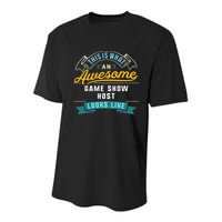 Funny Game Show Host Awesome Job Occupation Graduation Youth Performance Sprint T-Shirt
