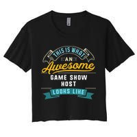 Funny Game Show Host Awesome Job Occupation Graduation Crop Top