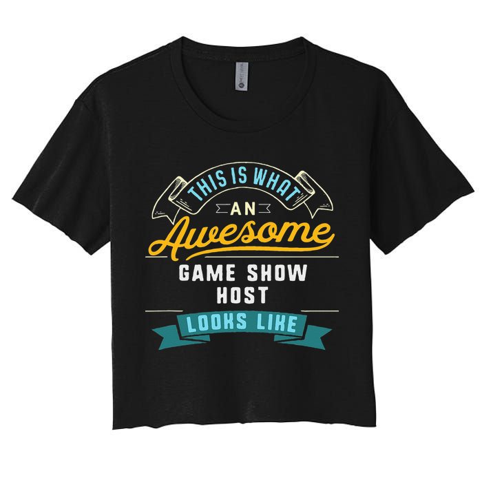 Funny Game Show Host Awesome Job Occupation Graduation Crop Top