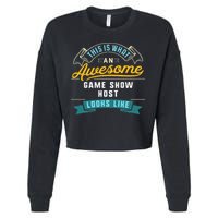 Funny Game Show Host Awesome Job Occupation Graduation Cropped Pullover Crew