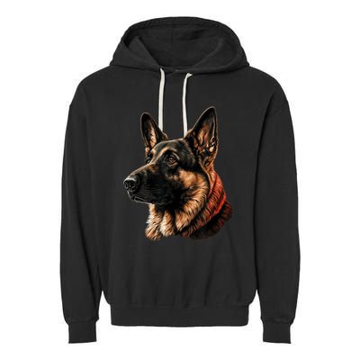 Funny German Shepherd Dog Garment-Dyed Fleece Hoodie