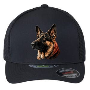 Funny German Shepherd Dog Flexfit Unipanel Trucker Cap