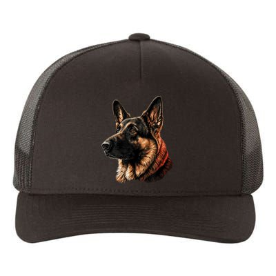 Funny German Shepherd Dog Yupoong Adult 5-Panel Trucker Hat