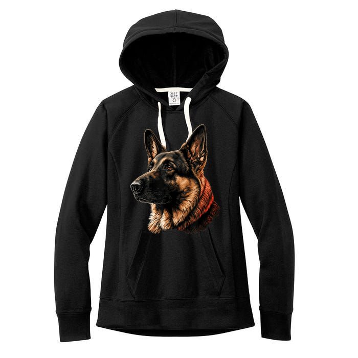 Funny German Shepherd Dog Women's Fleece Hoodie