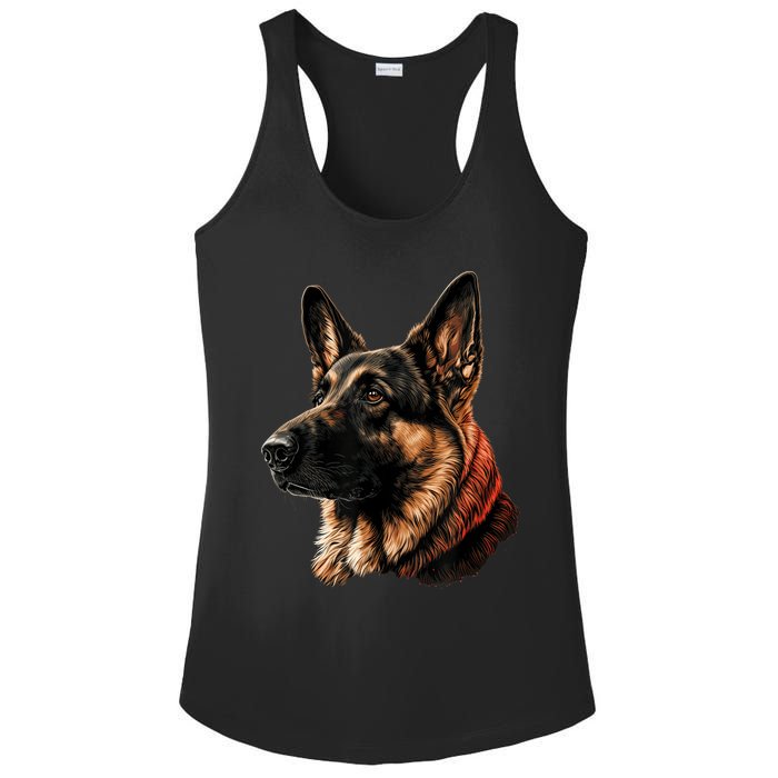 Funny German Shepherd Dog Ladies PosiCharge Competitor Racerback Tank