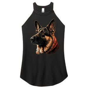 Funny German Shepherd Dog Women's Perfect Tri Rocker Tank