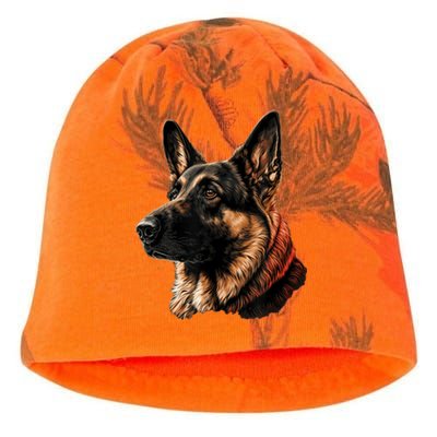 Funny German Shepherd Dog Kati - Camo Knit Beanie