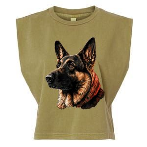 Funny German Shepherd Dog Garment-Dyed Women's Muscle Tee