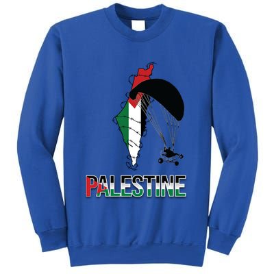Free Gaza Support Palestine Strong Flag Love Paramotor Gift Sweatshirt