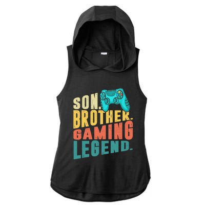 Funny Gamer Son Big Brother Gaming Legend Gift Boys Teenager Ladies PosiCharge Tri-Blend Wicking Draft Hoodie Tank