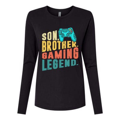 Funny Gamer Son Big Brother Gaming Legend Gift Boys Teenager Womens Cotton Relaxed Long Sleeve T-Shirt