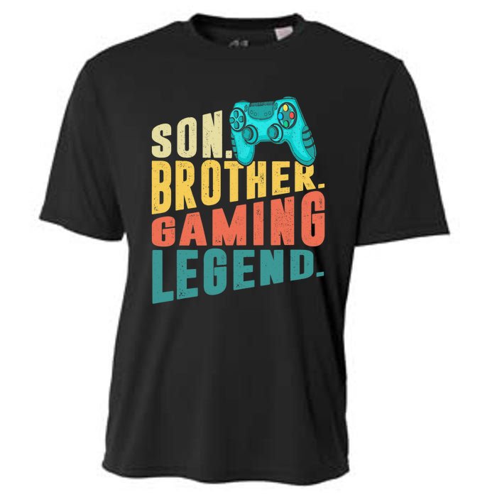 Funny Gamer Son Big Brother Gaming Legend Gift Boys Teenager Cooling Performance Crew T-Shirt