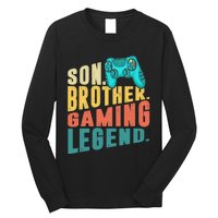 Funny Gamer Son Big Brother Gaming Legend Gift Boys Teenager Long Sleeve Shirt