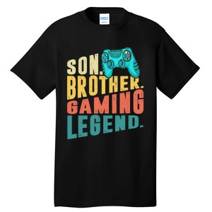 Funny Gamer Son Big Brother Gaming Legend Gift Boys Teenager Tall T-Shirt