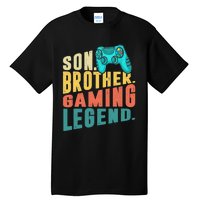 Funny Gamer Son Big Brother Gaming Legend Gift Boys Teenager Tall T-Shirt