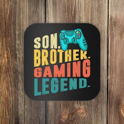 Funny Gamer Son Big Brother Gaming Legend Gift Boys Teenager Coaster