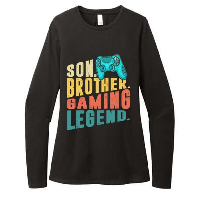 Funny Gamer Son Big Brother Gaming Legend Gift Boys Teenager Womens CVC Long Sleeve Shirt