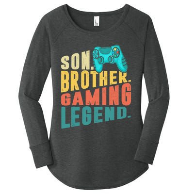 Funny Gamer Son Big Brother Gaming Legend Gift Boys Teenager Women's Perfect Tri Tunic Long Sleeve Shirt