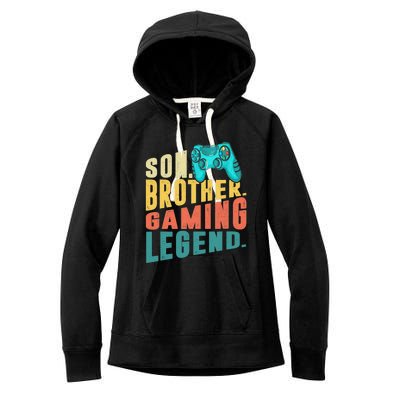 Funny Gamer Son Big Brother Gaming Legend Gift Boys Teenager Women's Fleece Hoodie