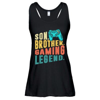 Funny Gamer Son Big Brother Gaming Legend Gift Boys Teenager Ladies Essential Flowy Tank