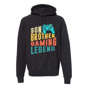 Funny Gamer Son Big Brother Gaming Legend Gift Boys Teenager Premium Hoodie