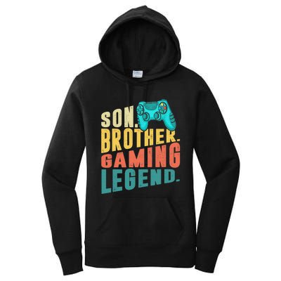 Funny Gamer Son Big Brother Gaming Legend Gift Boys Teenager Women's Pullover Hoodie