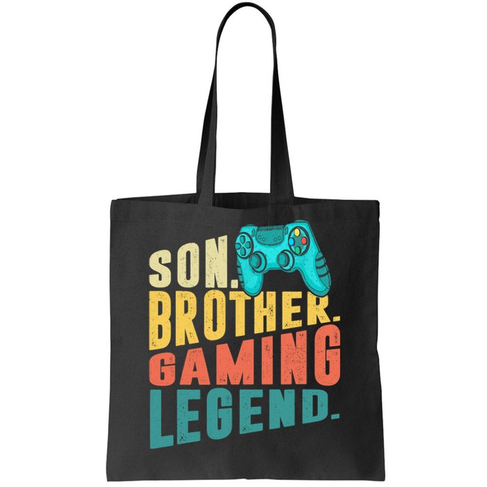 Funny Gamer Son Big Brother Gaming Legend Gift Boys Teenager Tote Bag