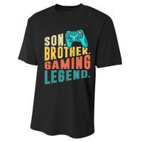 Funny Gamer Son Big Brother Gaming Legend Gift Boys Teenager Performance Sprint T-Shirt