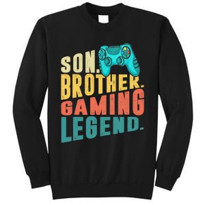 Funny Gamer Son Big Brother Gaming Legend Gift Boys Teenager Tall Sweatshirt