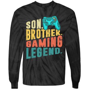 Funny Gamer Son Big Brother Gaming Legend Gift Boys Teenager Tie-Dye Long Sleeve Shirt