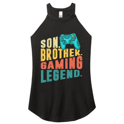 Funny Gamer Son Big Brother Gaming Legend Gift Boys Teenager Women's Perfect Tri Rocker Tank