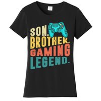 Funny Gamer Son Big Brother Gaming Legend Gift Boys Teenager Women's T-Shirt