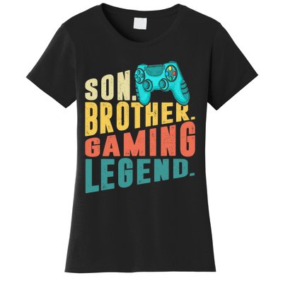 Funny Gamer Son Big Brother Gaming Legend Gift Boys Teenager Women's T-Shirt