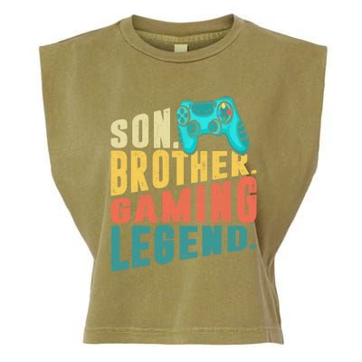 Funny Gamer Son Big Brother Gaming Legend Gift Boys Teenager Garment-Dyed Women's Muscle Tee